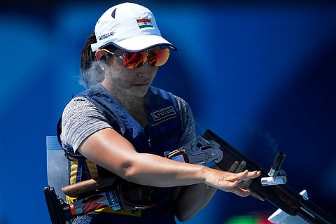 Maheshwari Chauhan ejects empty cartridges